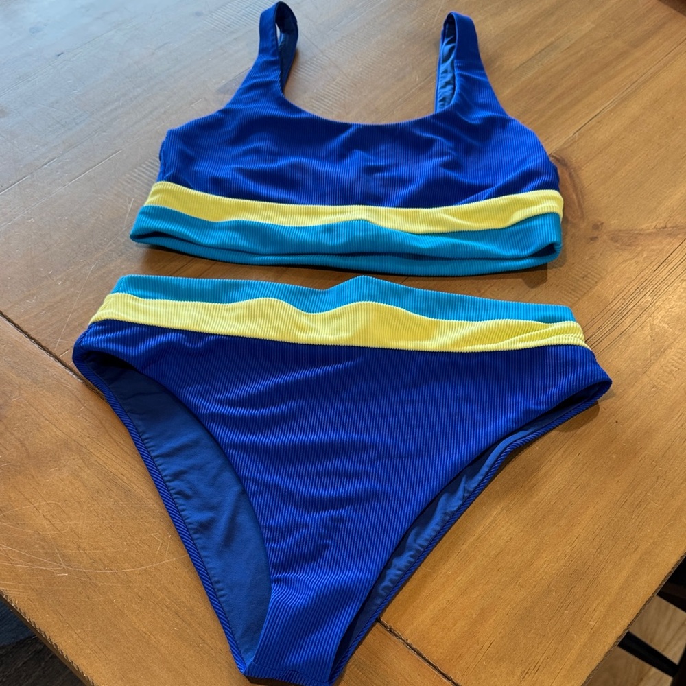 Beach Riot Blue and Yellow Bikini